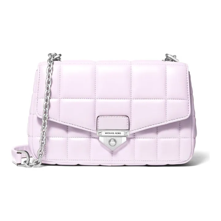 MICHAEL KORS Soho Sheepskin Crossbody Bag, Shoulder Bag Large Size Women's Light Purple