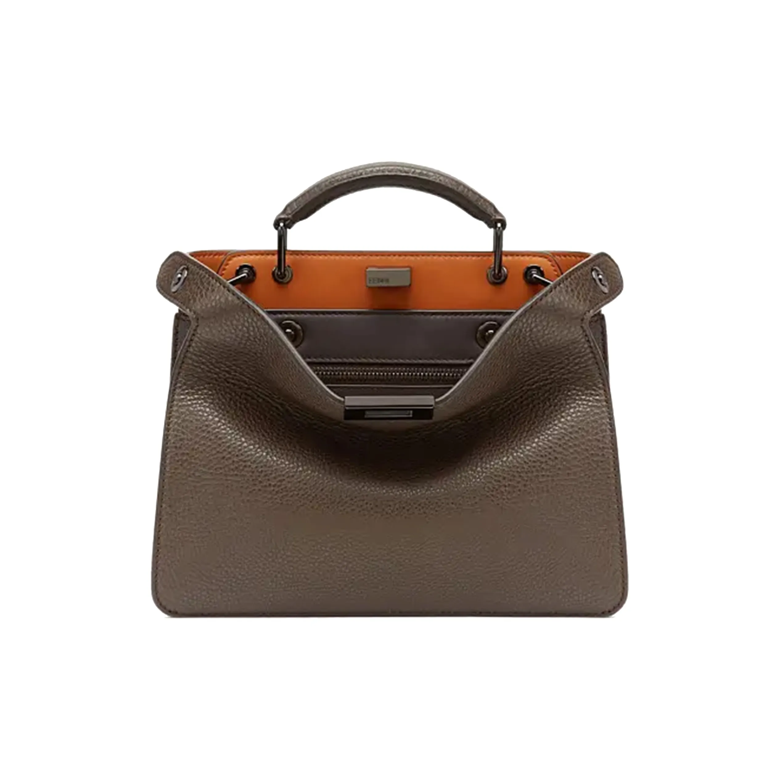 FENDI Peekaboo ISeeU Leather Tote Bag Shopping Bag Shoulder Bag Crossbody Bag Handbag Mini Men's Dark Brown
