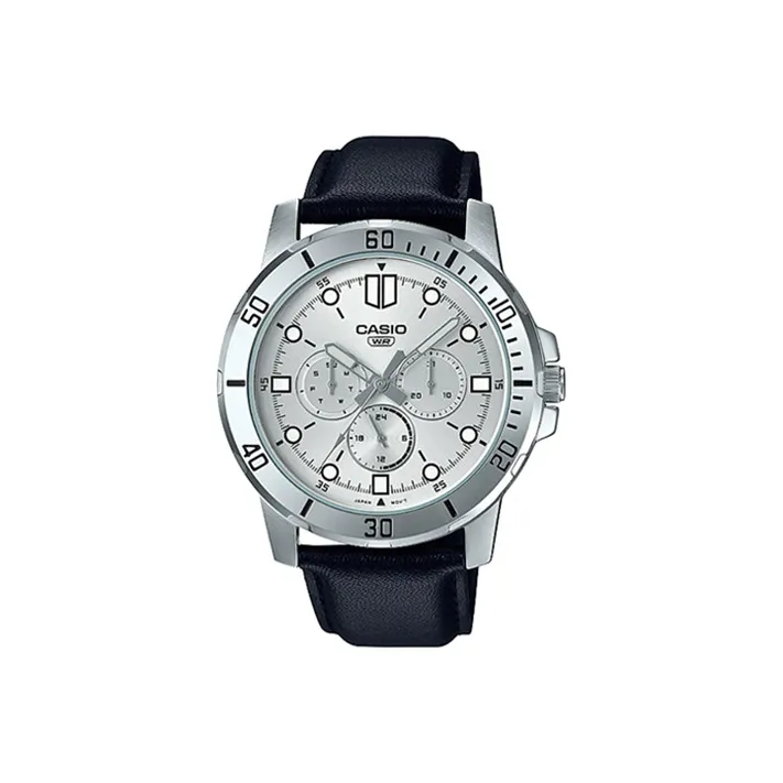 CASIO Standard Series ENTICER Collection Кварцевый механизм Кожаный ремешок Часы Мужские часы