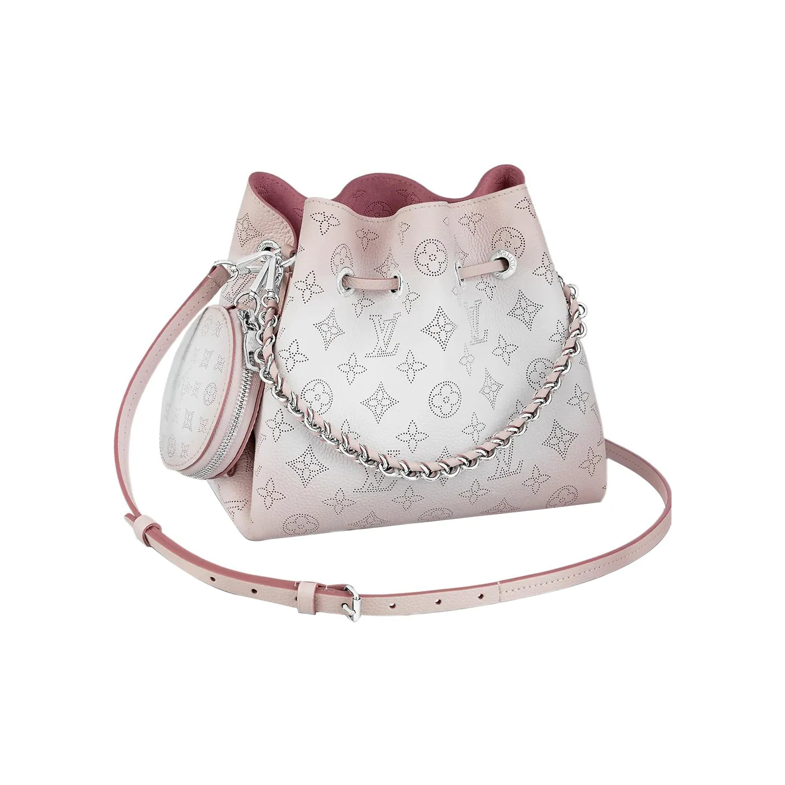 LOUIS VUITTON Bella Cow Leather Shoulder Bag Crossbody Bag Handbags Regular Women's Gradient White Pink
