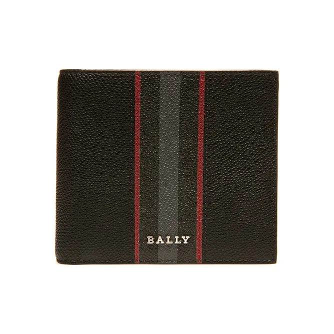 BALLY Cow Leather Wallet Coin Purse Wallet Men's Black