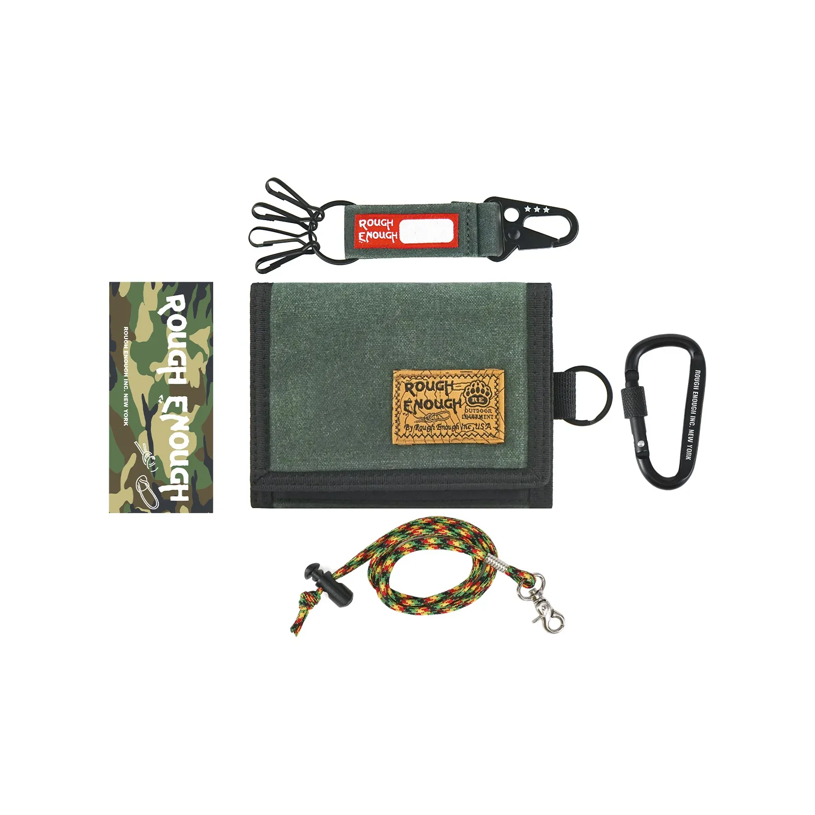 Rough Enough Холст с Нейлоном Кошелек Стандартный Унисекс Армейский Зеленый