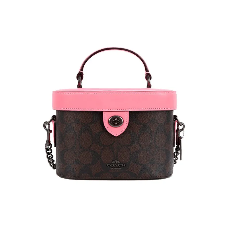 COACH Kay Leather Box Bag, Crossbody Bag, Shoulder Bag Trumpets Women's