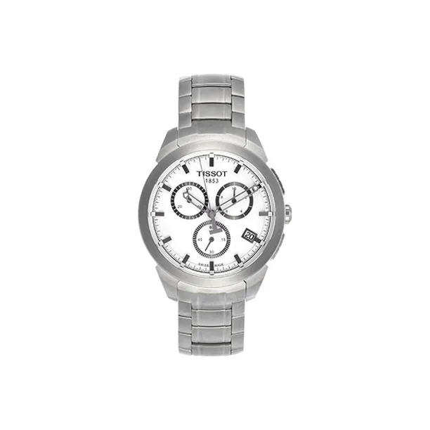 TISSOT Sports Collection Кварцевый механизм Мужские часы Часы 43 мм Белый циферблат Титан Корпус часов Титан Ремешок