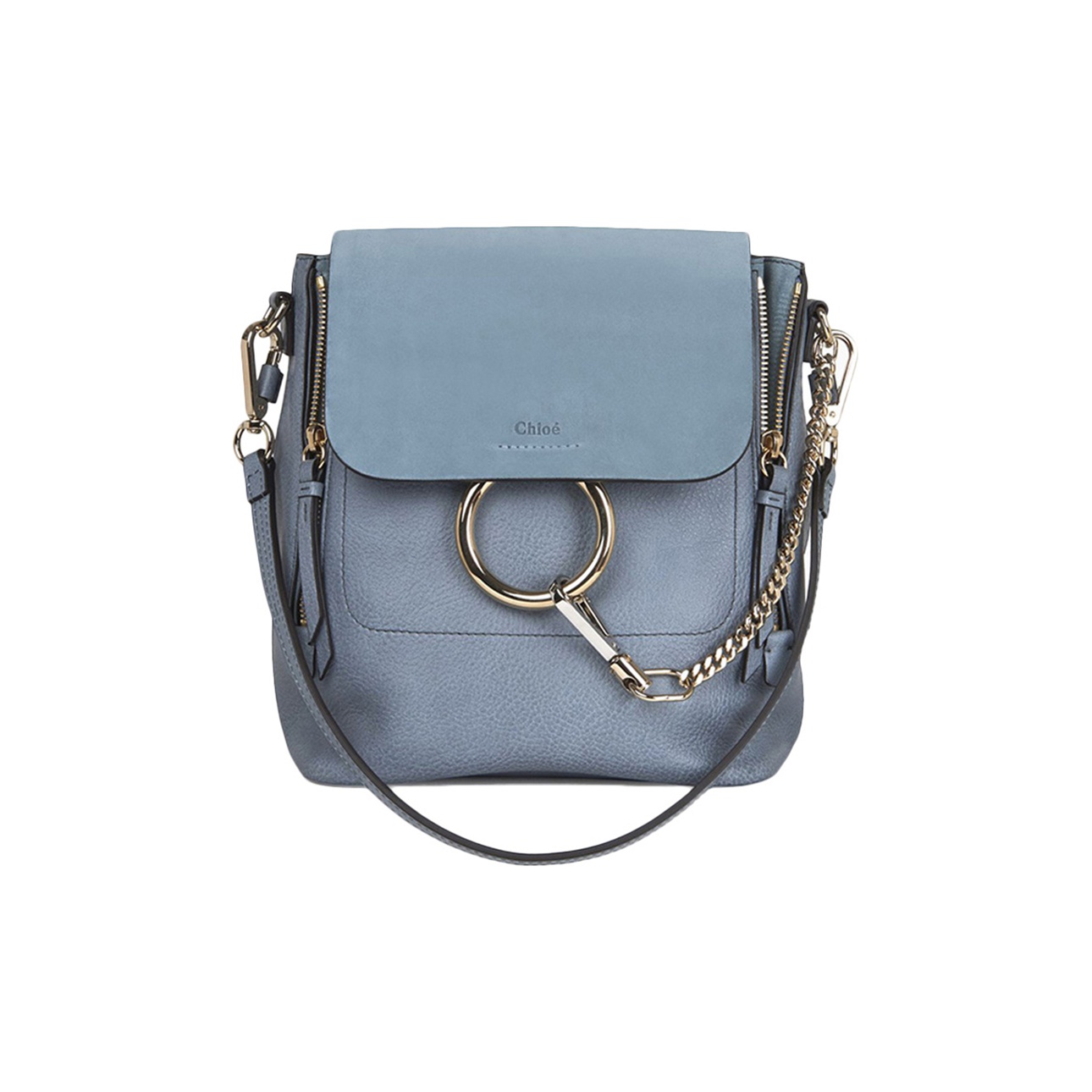 新品未使用品！アパルトモンCITIZENS of HUMANITY CHLOE Chloé Full Blue Crocodile-Effect Aby Chain Shoulder Bag