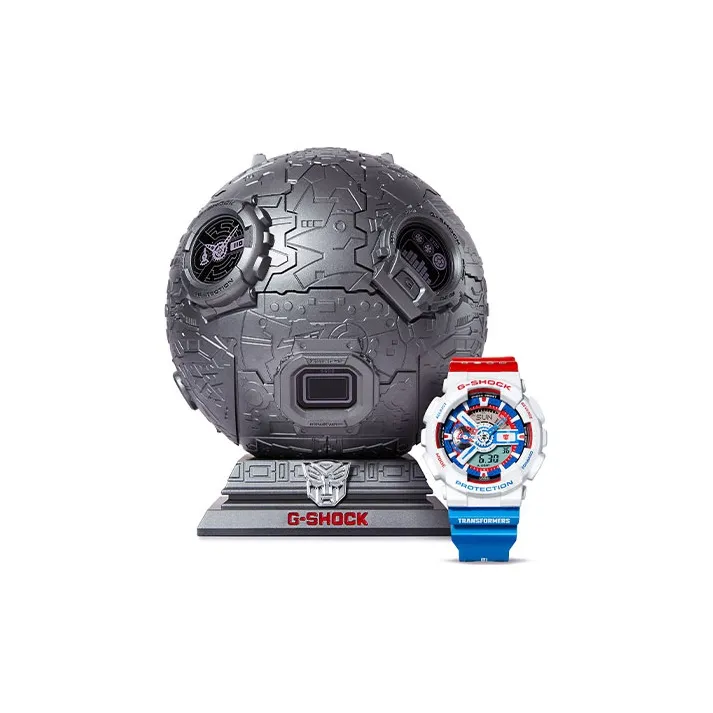 Мужские часы SHOCK, кварцевый механизм, 51 мм, белый