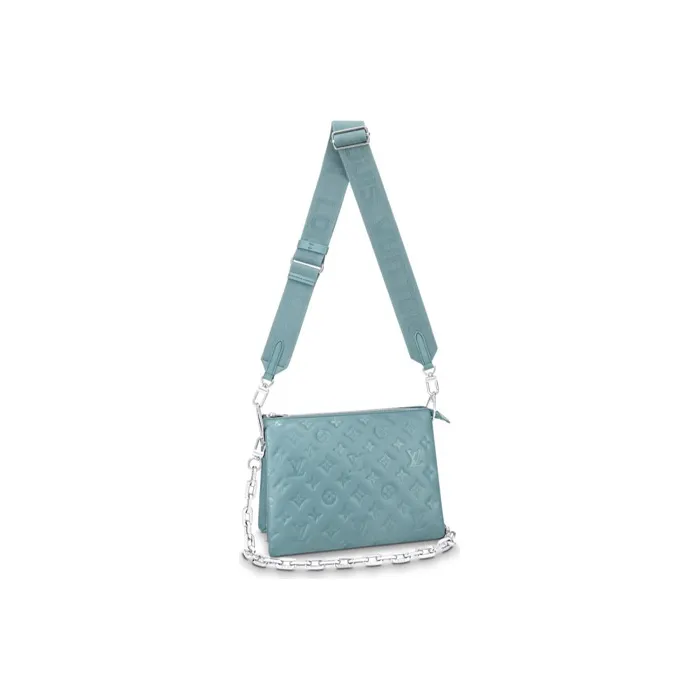 LOUIS VUITTON Coussin Pm Monogram Embossed Blue/Red