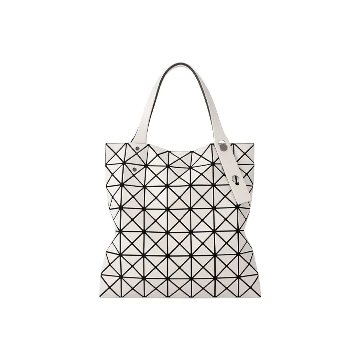 ISSEY MIYAKE Polyester Tote Bag, Shopping Bag, Laptop Bag, One Shoulder Handbag Women's Light Gray