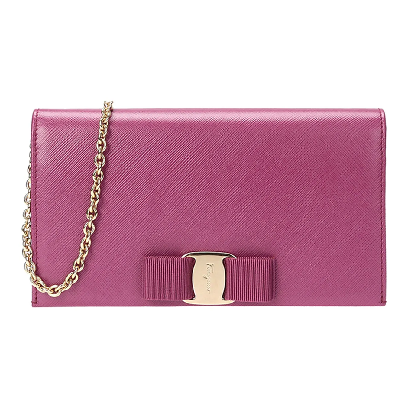 FERRAGAMO Cow Leather Shoulder Bag, Crossbody Bag Regular Women's Rose Red