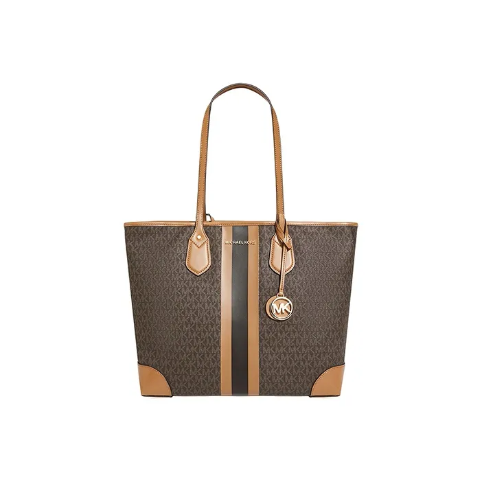 MICHAEL KORS ЭВА Холст Тоут Сумка Сумка для покупок Сумка Женская Яблоко Коричневый