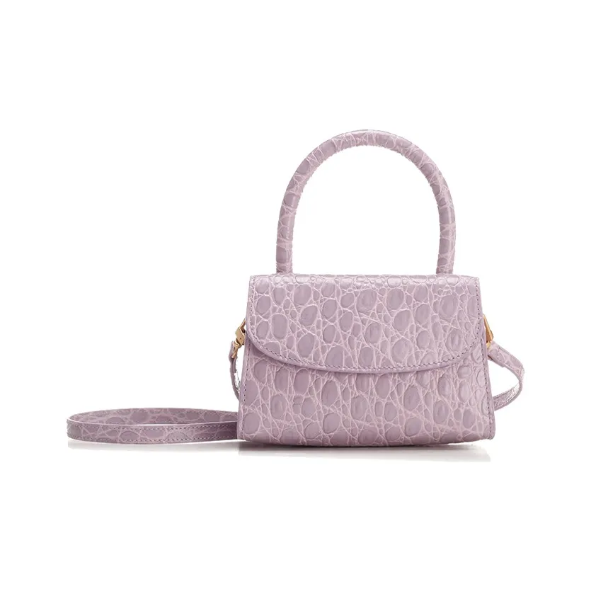 By Far Croco Кожа Сумка через плечо Чехол для телефона Сумка Клатч Мини Женские Сиреневый Фиолетовый