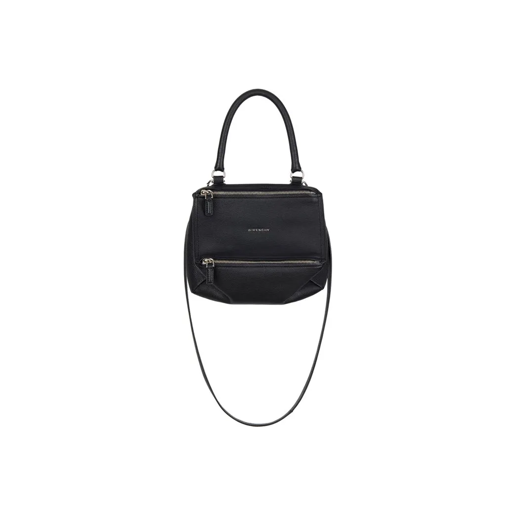 GIVENCHY Pandora Grained Leather Shoulder Bag Crossbody Bag Handbag Small Size Women's Black