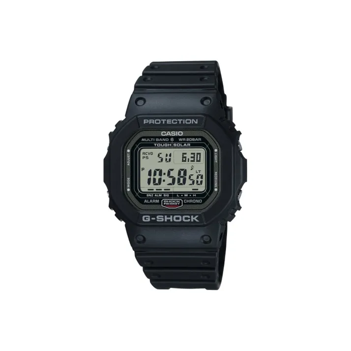 CASIO DIGITAL Collection Блок Солнечный Кварцевый механизм Смольный ремешок Часы Мужские Черный циферблат