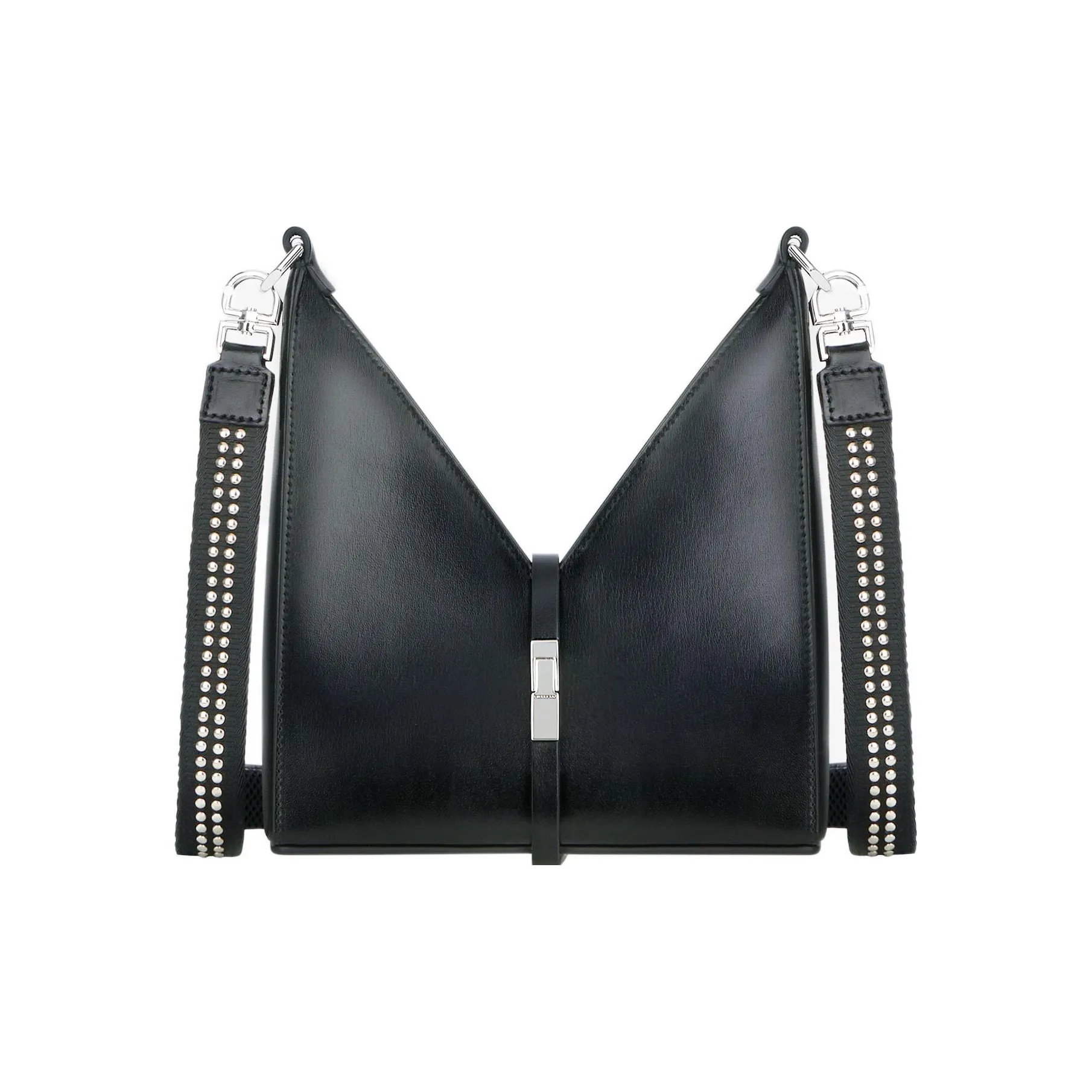 GIVENCHY Cut out Cow Leather Shoulder Bag Crossbody Bag Backpack Small Size Unisex Black