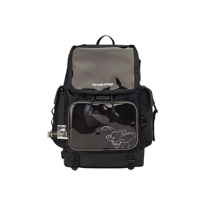 LiNing Disney Co branded Sports Life Collection Polyurethane Backpack Unisex Black