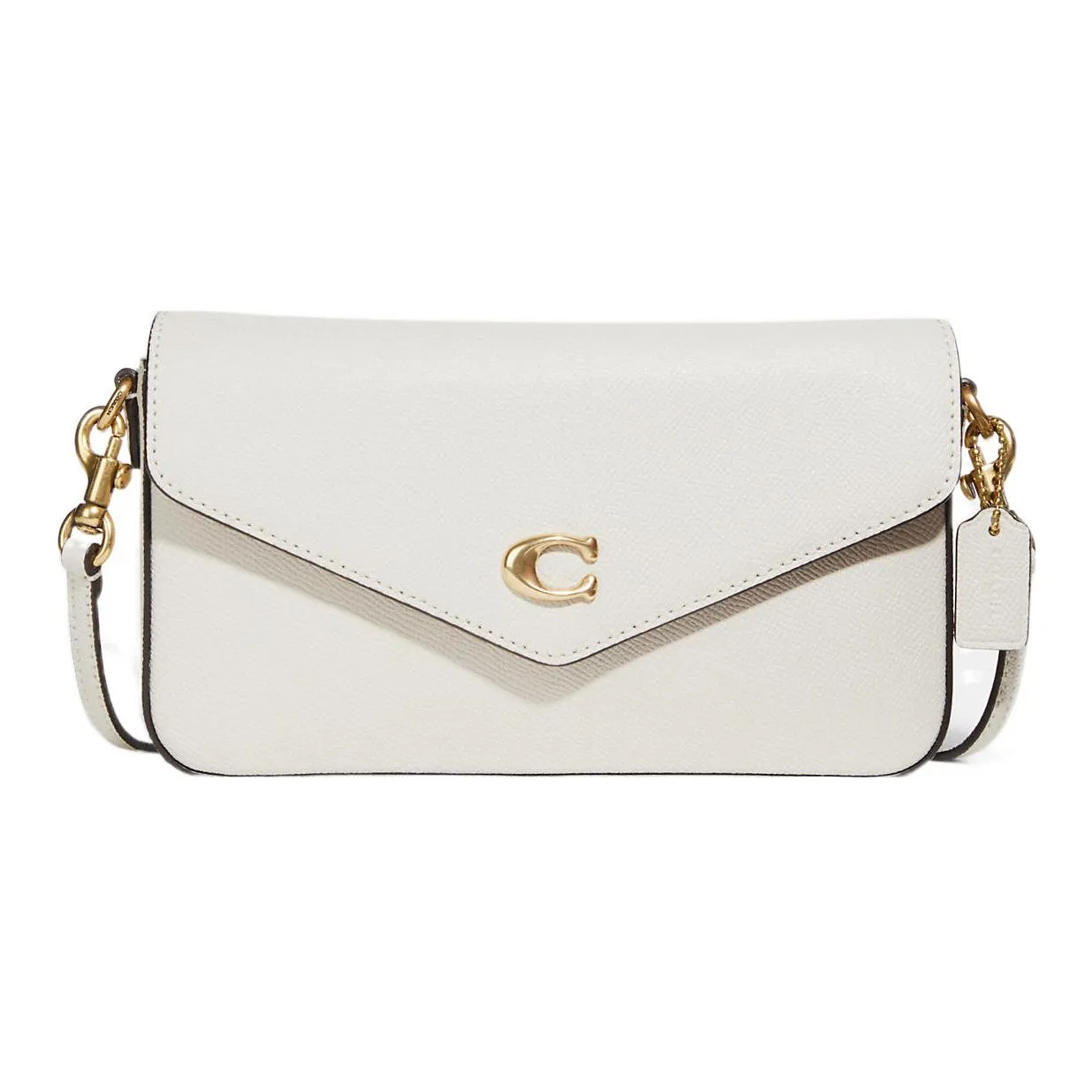 COACH Leather Handheld Shoulder Bag Crossbody Bag Mini Women's White