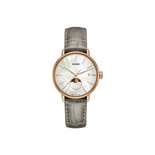 RADO Автоматический Механический Movement Женские Кристальная Коллекция Sparkle Часы 34 мм Белый