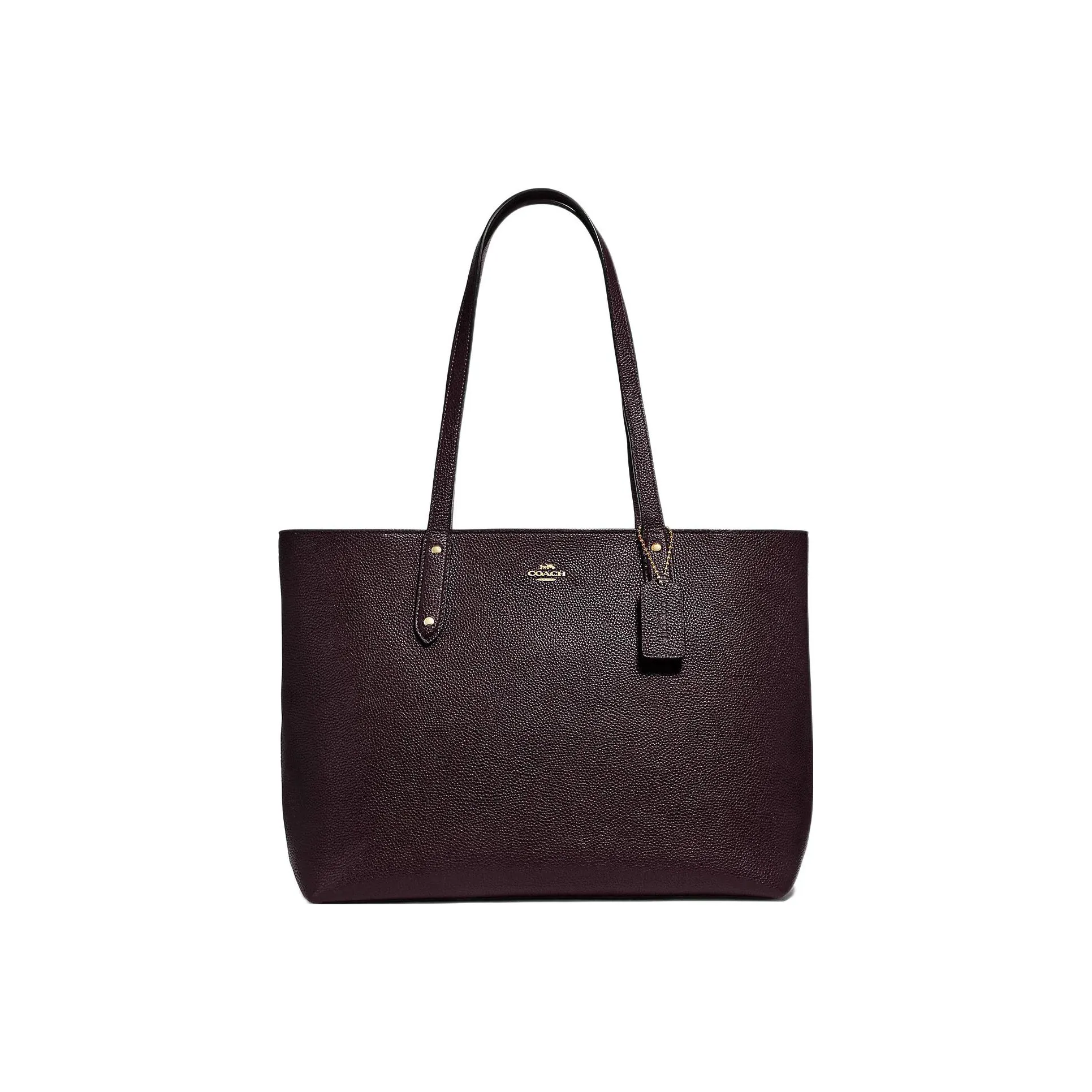 COACH Central Галечная кожа Тоут Сумка Сумка для покупок Сумка Сумка через плечо Женская Бычья кровь