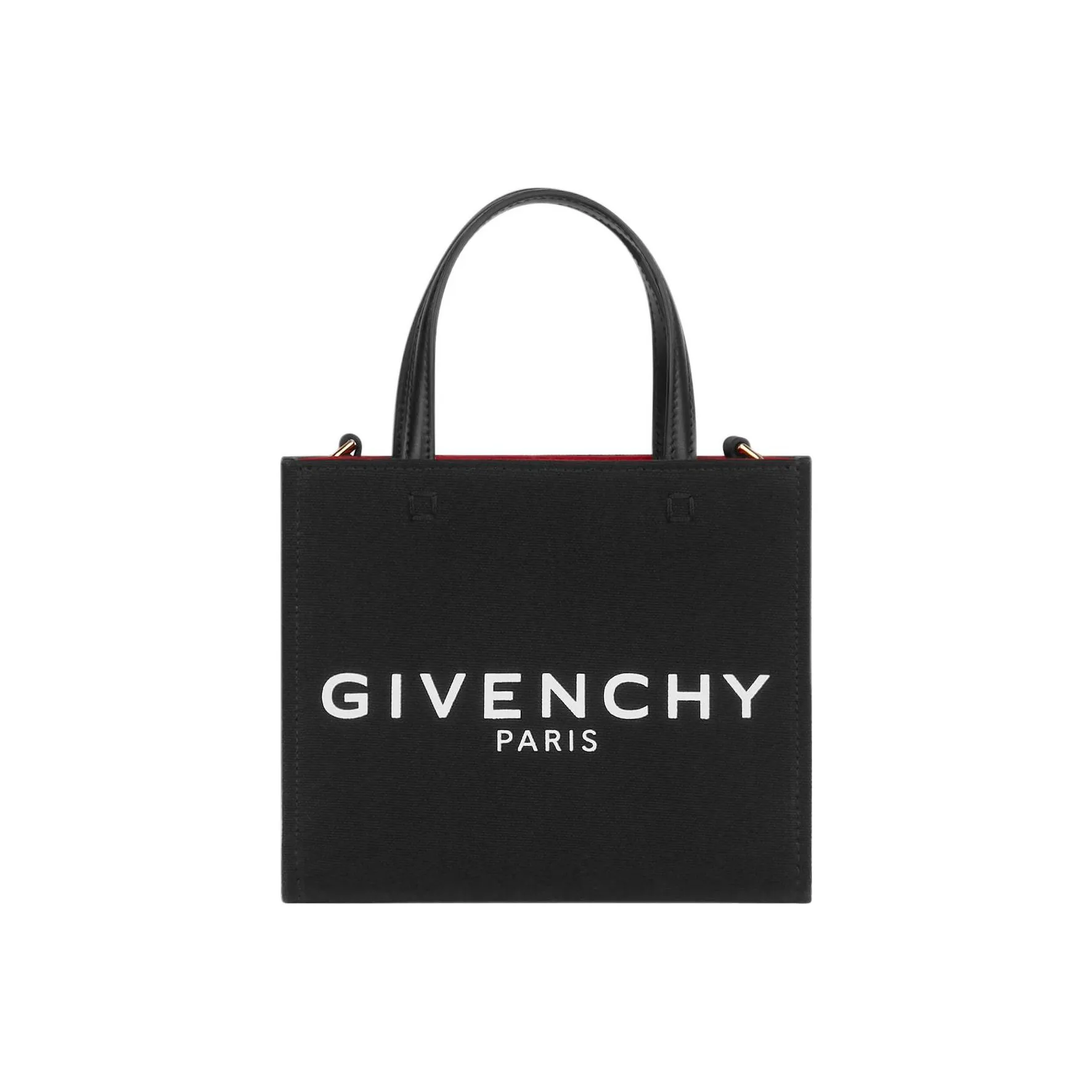 Givenchy Mini G Tote Shopping Bag In Canvas Black