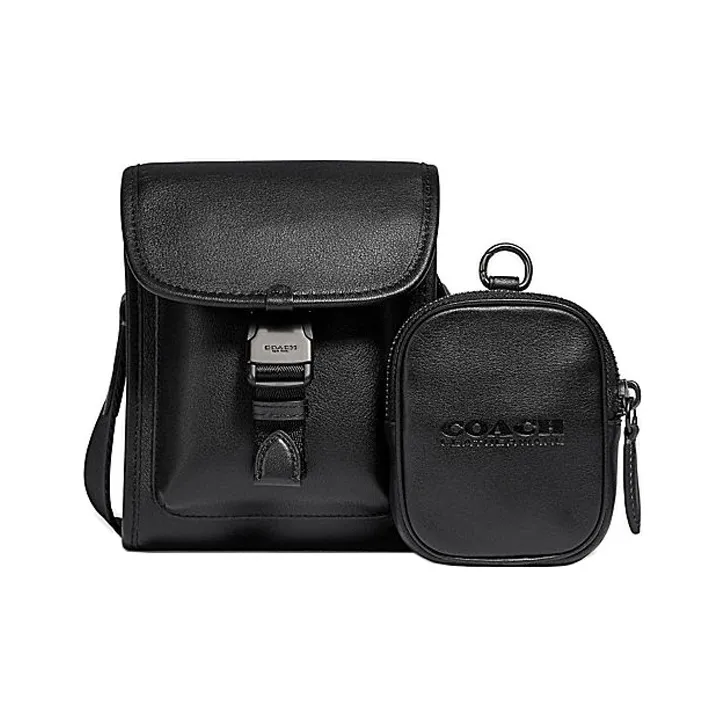 COACH Charter Cow Leather Crossbody Bag Regular Men's Black