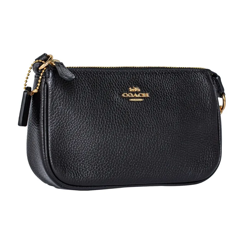 COACH Nolita Кожа Маленькая Сумка Сумка через плечо Браслет Сумка Клатч Маленький Женский Черный