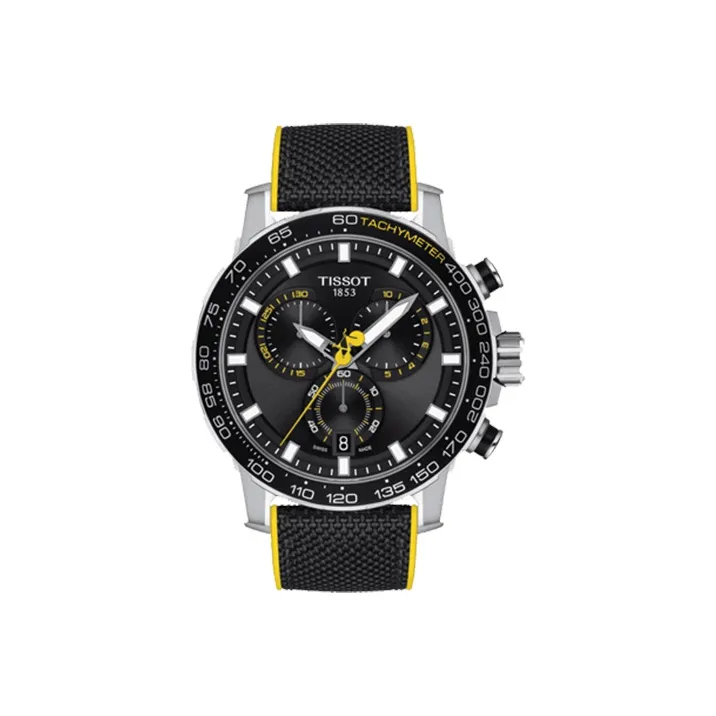 TISSOT Speedy Series Кварцевый механизм Мужские часы Часы 45,5 мм Черный циферблат