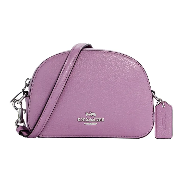 COACH Serena Кожа Сумка через плечо Маленькая Женская Таро Фиолетовая