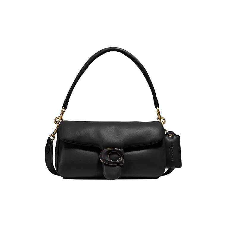 COACH Tabby Leather Cloud Bag Shoulder Bag Pillow Bag Portable Crossbody Bag Shoulder Bag Women's Black