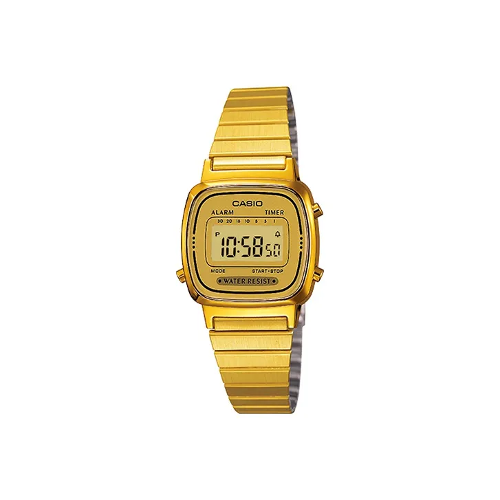 CASIO YOUTH Collection Vintage Collection Маленький Золотой Часы Кварцевый Механизм Часы Женские Золотистый Циферблат