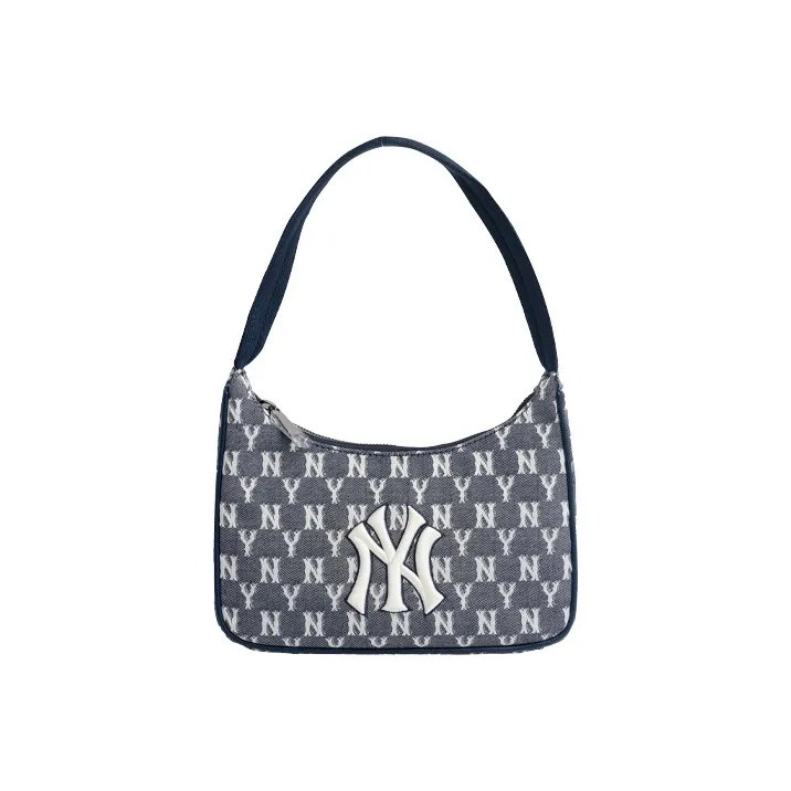 MLB Monogram Collection Polyester Shoulder Bag, Pochette, Handbag Regular Unisex Marine Blue