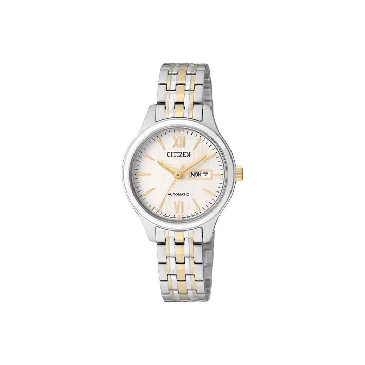 CITIZEN Automatic Mechanical Movement Stainless Steel Strap Watch Women's Watch White Dial PD7134 51A