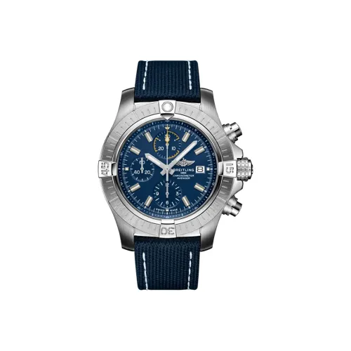 Breitling Автоматический Механический Movement Унисекс Avenger Часы 45 мм Синие