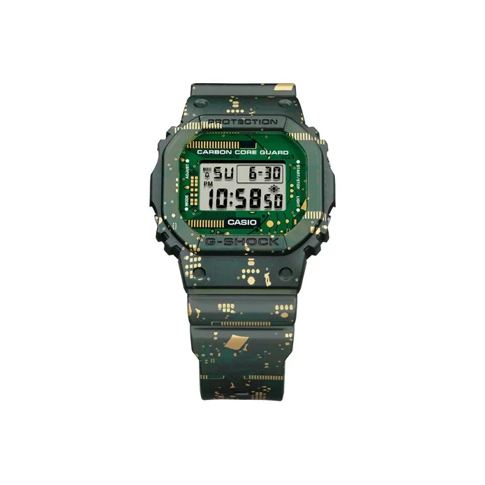 CASIO SQUAD Series SHOCK 5600 Collection Кварцевый механизм Смольный ремешок Часы Мужские Циферблат Зеленый