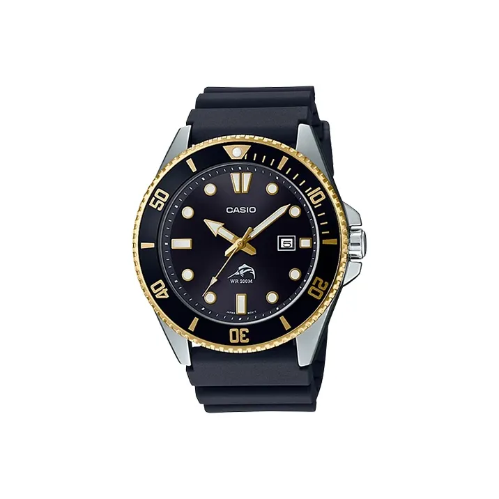 CASIO YOUTH Collection Tuna Кварцевый механизм Смольный ремешок Часы Мужские Черный циферблат