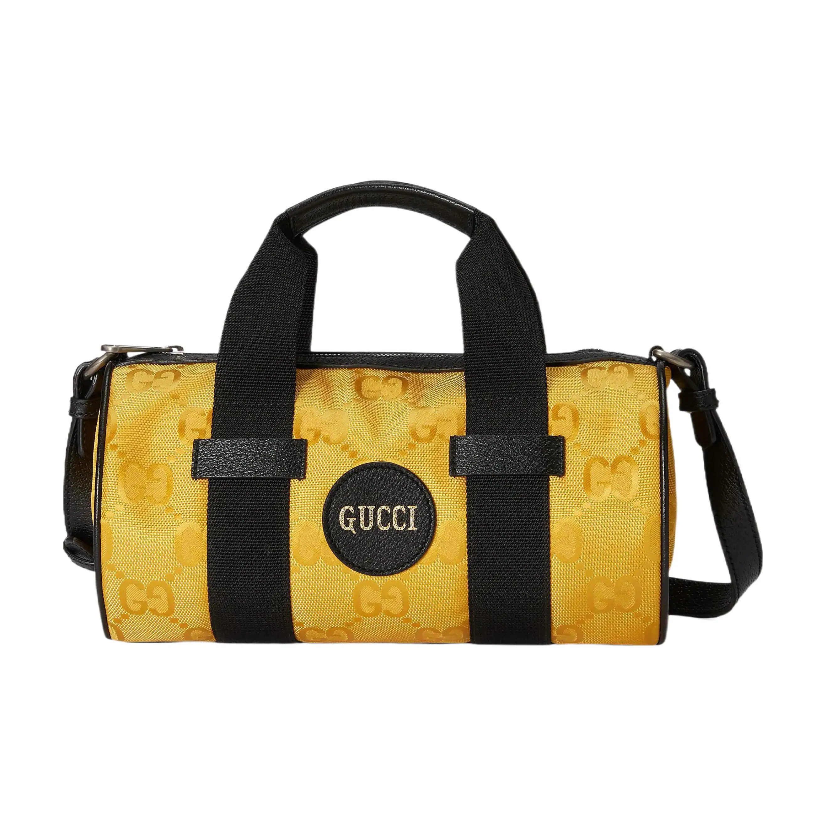 GUCCI Nylon Cylinder Bag Crossbody Bag Shoulder Bag Unisex Yellow