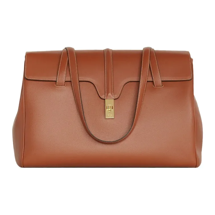 CELINE 16 Soft Calfskin Handbag, Shoulder Bag Women's Brown