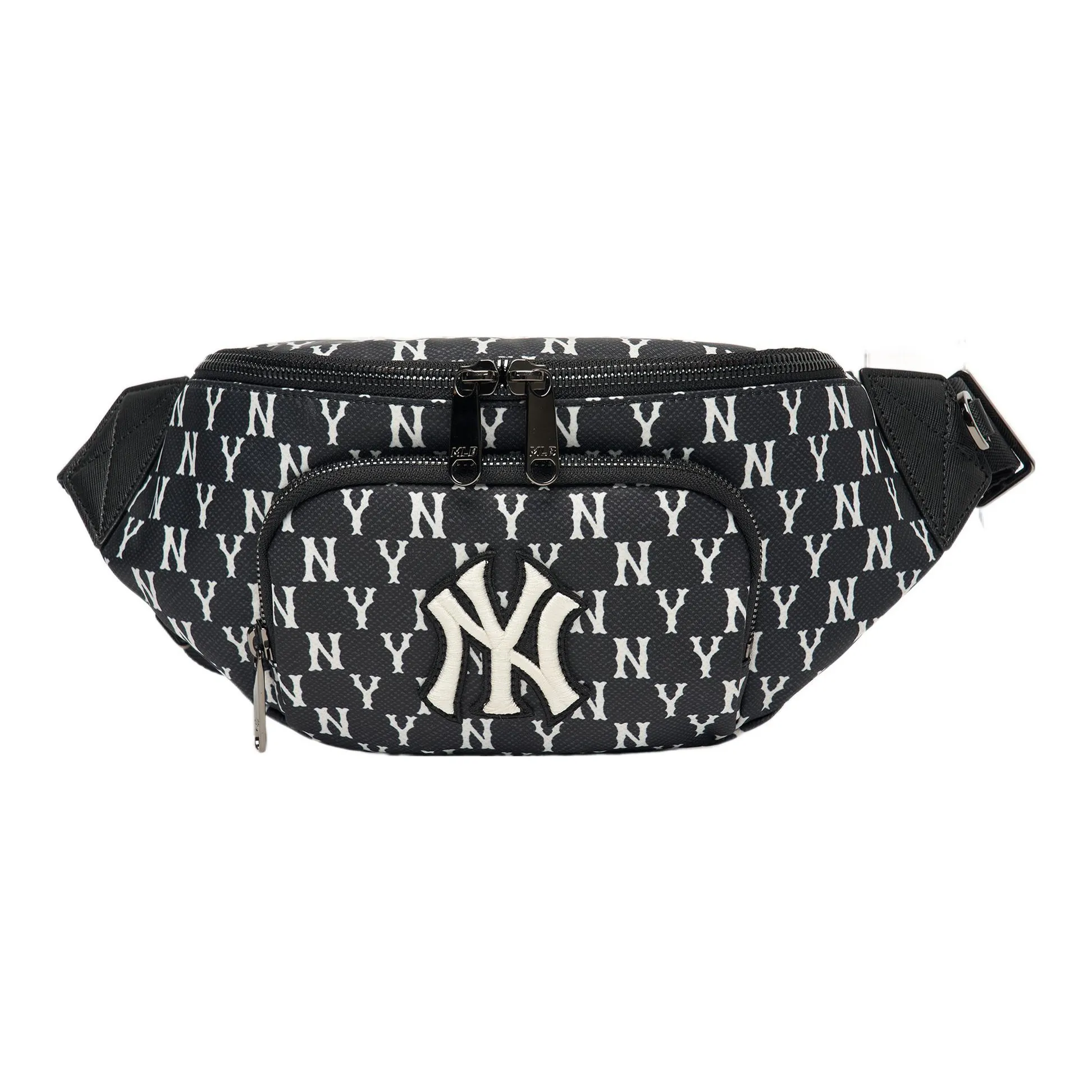 MLB Monogram Collection Polyester Combo Bag One Shoulder Crossbody Fanny Pack Regular Unisex Black