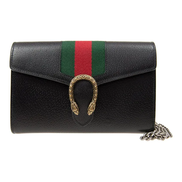 GUCCI Dionysus Leather Crossbody Bags Shoulder Bags Women's Black