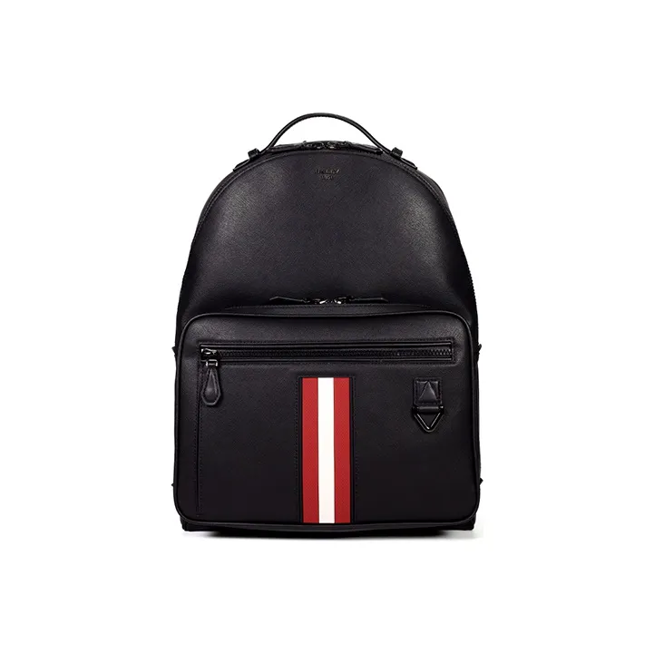 BALLY Рюкзак из коровьей кожи большой мужской черный