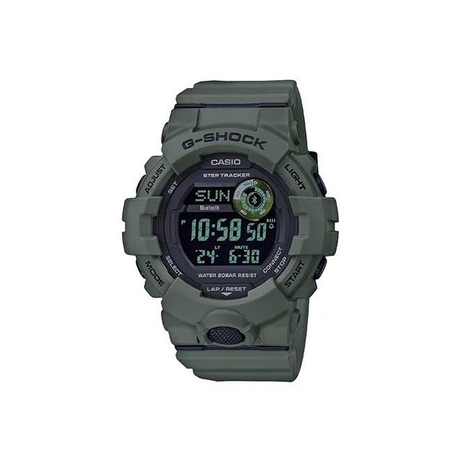 CASIO SQUAD Коллекция Кварцевый механизм Смольный ремешок Часы Мужские Черный циферблат GBD 800UC 3PR