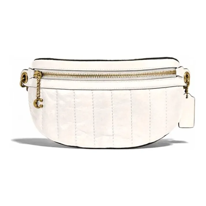 COACH Кожа Сумка через плечо Слинг-сумка Сумка на пояс Маленькая Женская Белая