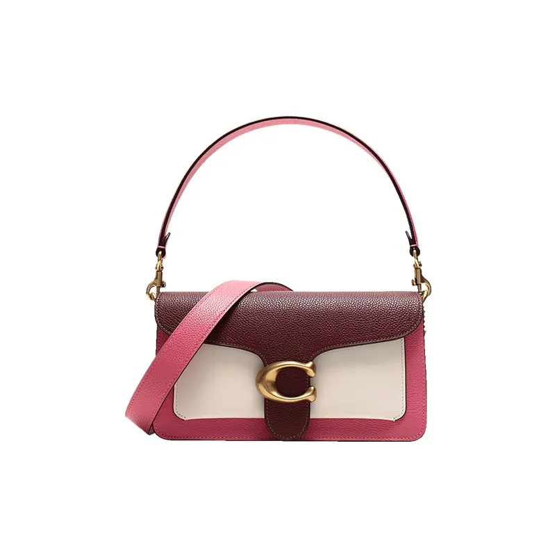 COACH Tabby Кожа Dionysus Сумка Портативная Подмышечная Сумка на Плечо Женская Розовая Красная Бургунди