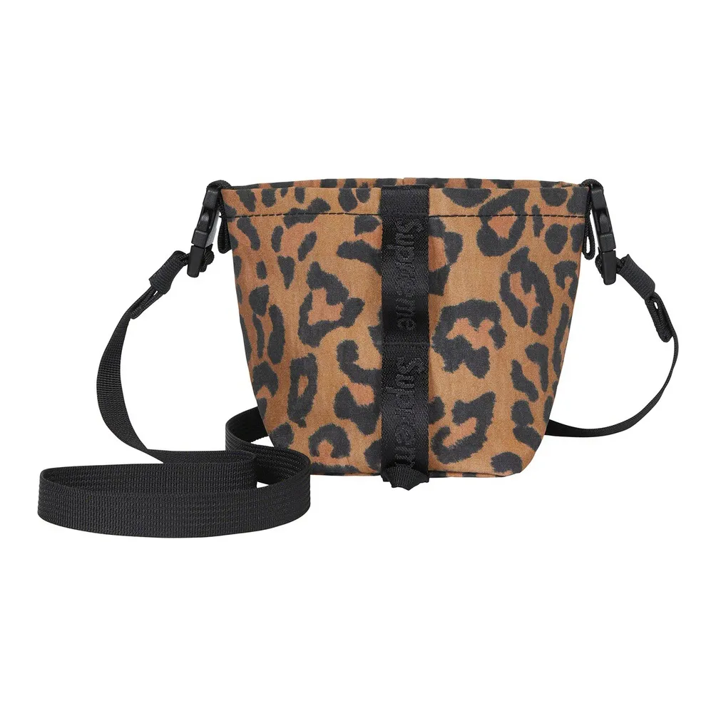 Supreme Nylon Fabric Bucket Bag, Shoulder Bag, Crossbody Bag Regular Unisex Black/Red/Green/Leopard Print
