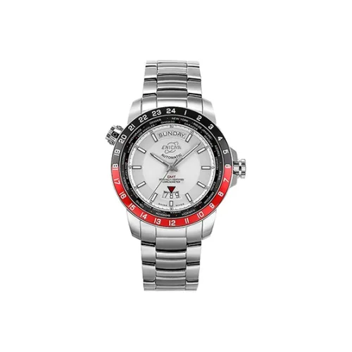 ENICAR Механические Мужские Часы Movement 43,6mm*43,6mm*13,6mm Белые