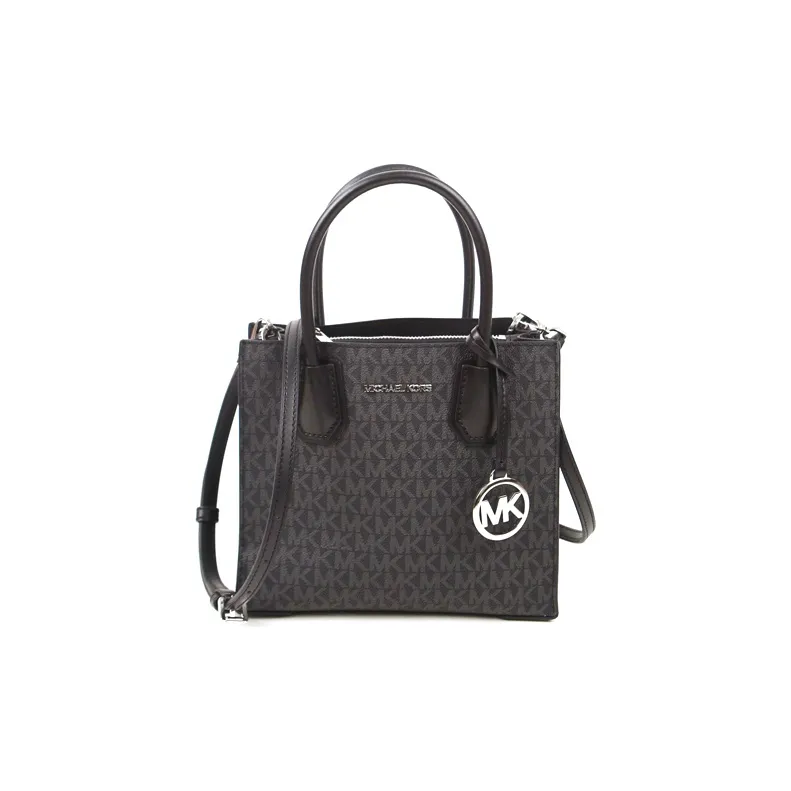 Michael Kors Mercer Signature Messenger Bag Medium Black