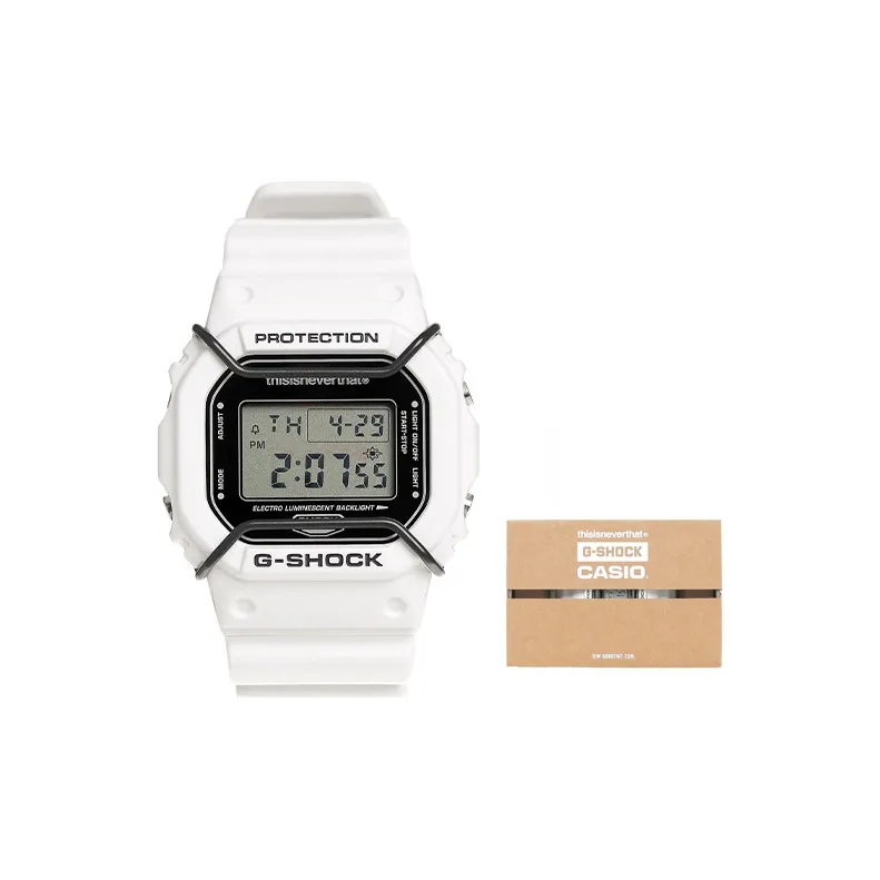 CASIO G Squad Series Кварцевый механизм Смольный ремешок Часы Мужские Белый циферблат