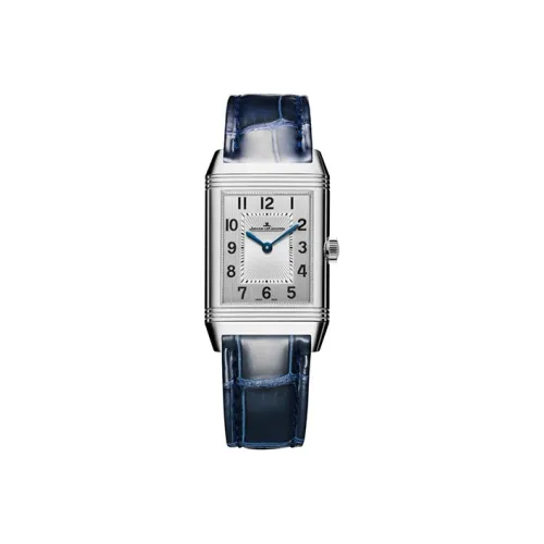 Jaeger LeCoultre Ручной Механический Движение Женские Часы Flip Collection REVERSO 40mm*24mm Серебряные