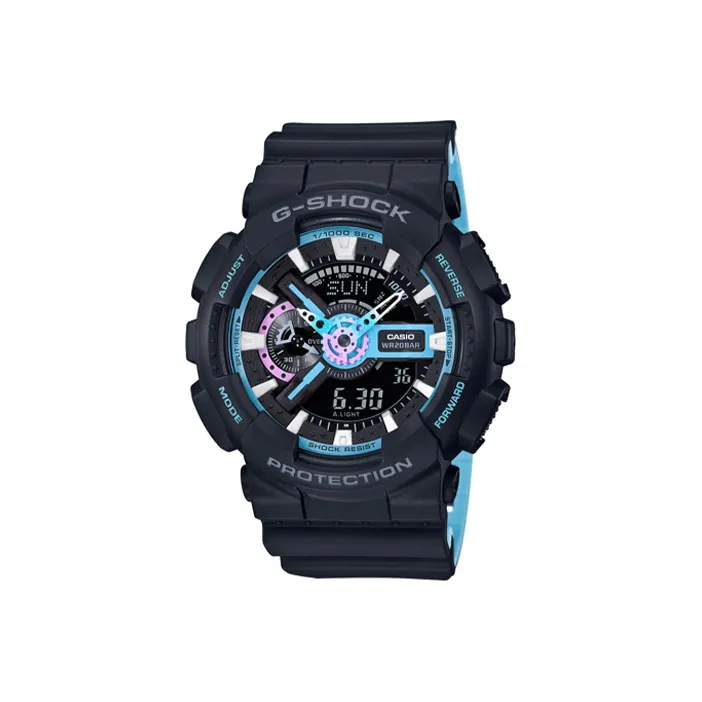 CASIO G SHOCK Кварцевый механизм Смольный ремешок Часы Мужские Черный циферблат