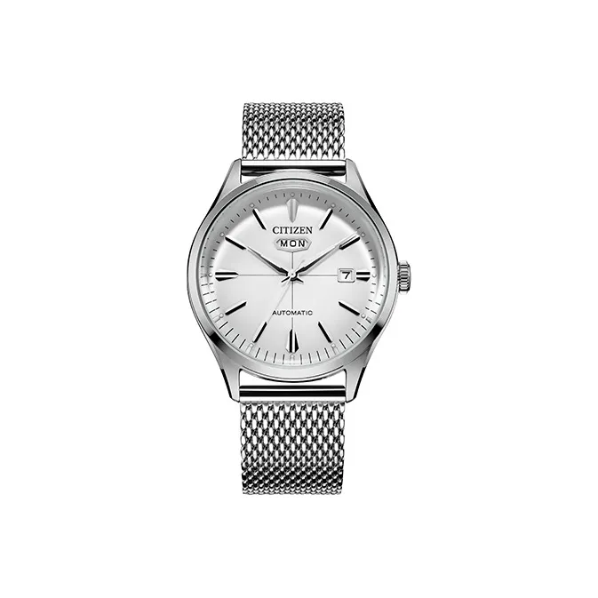 CITIZEN Mechanical Movement Stainless Steel Strap Watch Men's Watches White Dial