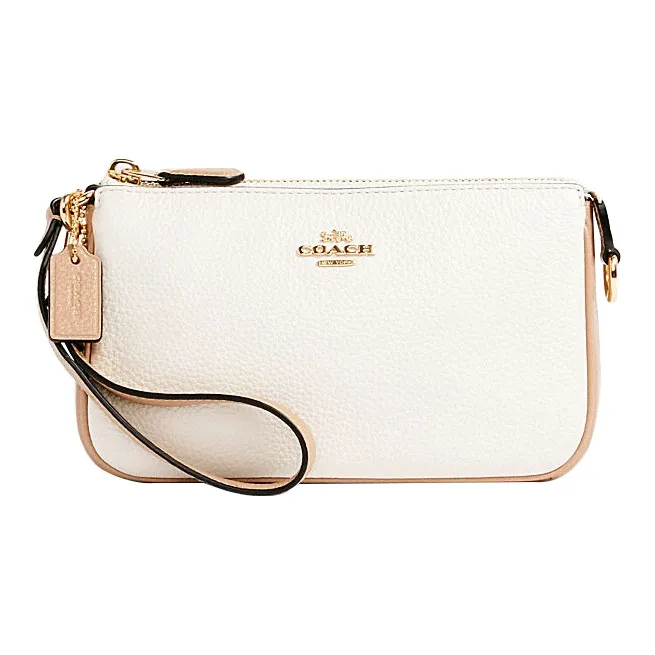 COACH Nolita Многоцветный Кожа Маленькая Сумка-клатч Сумка на запястье Подмышечный клатч Маленький Женский Экрю